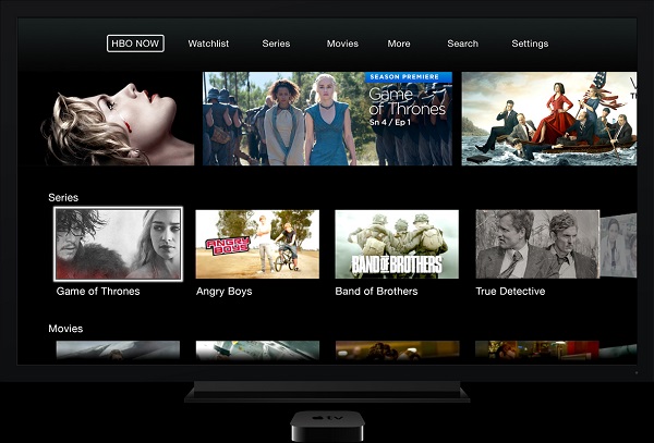 HBO Now interface