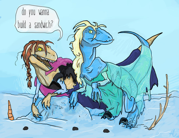 Anna & Elsa Dinosaurs