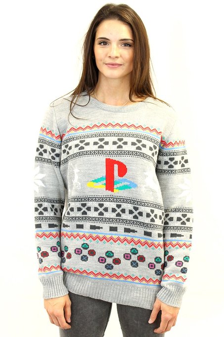 geeky PlayStation Christmas Sweater