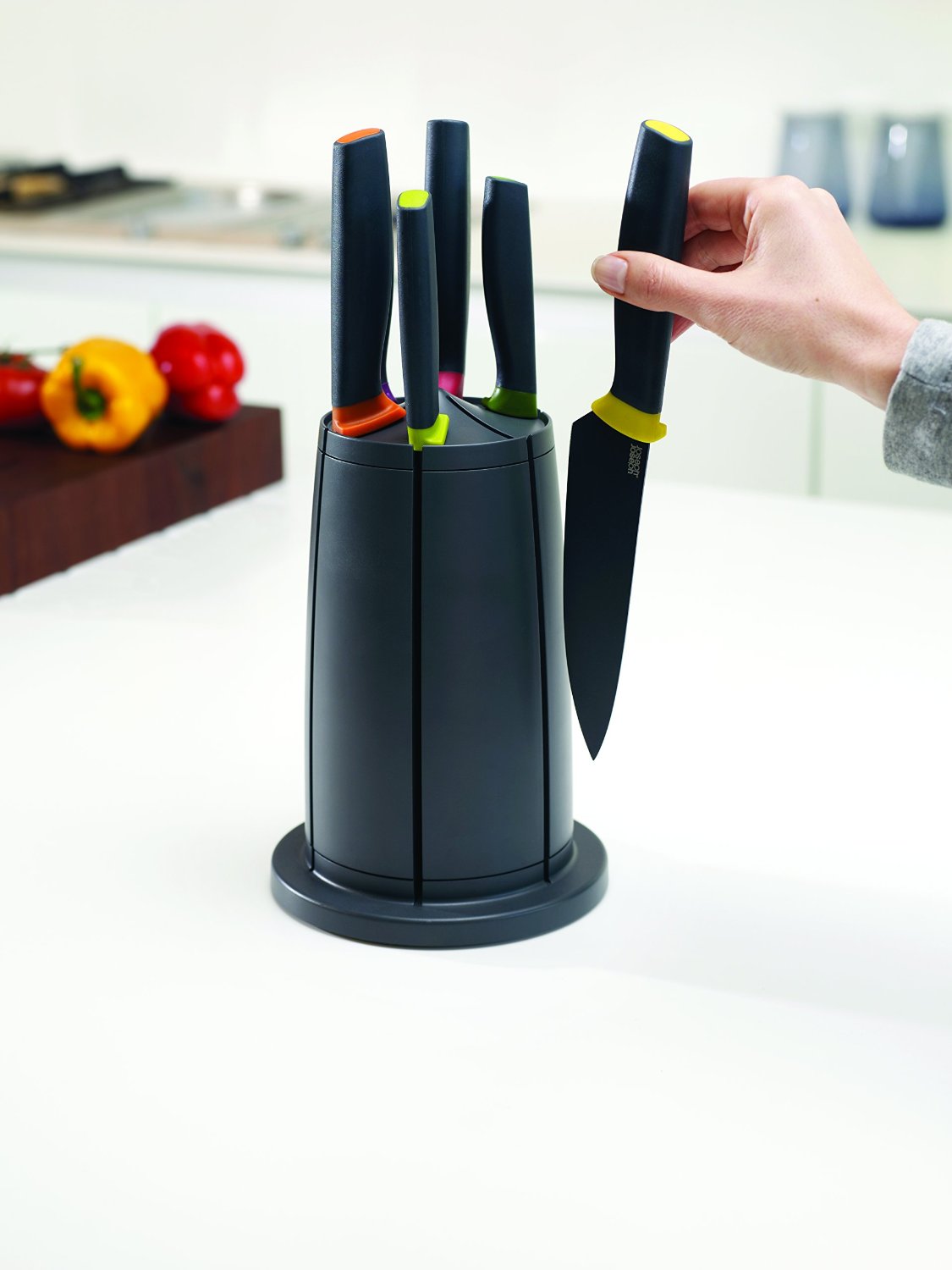 6-Piece Knife Set with Rotating Knife Block