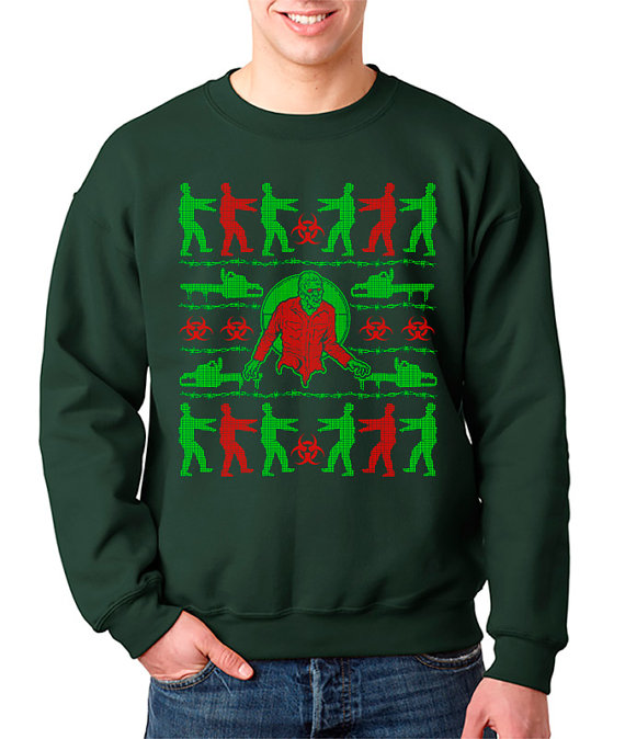 geeky Zombie Ugly Christmas Sweater