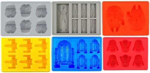 Jollylife Silicone Ice Tray for Star Wars Lovers or Party Theme Set of 6