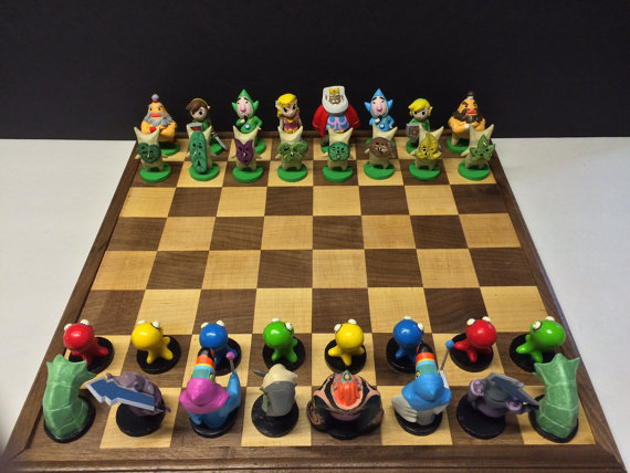 Legend of Zelda Windwaker-inspired Chess Set