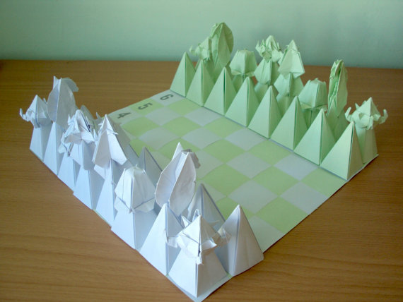 Origami Chess Set - Green
