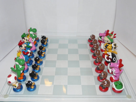 cool Chess Set Super Mario Bros Chess Set