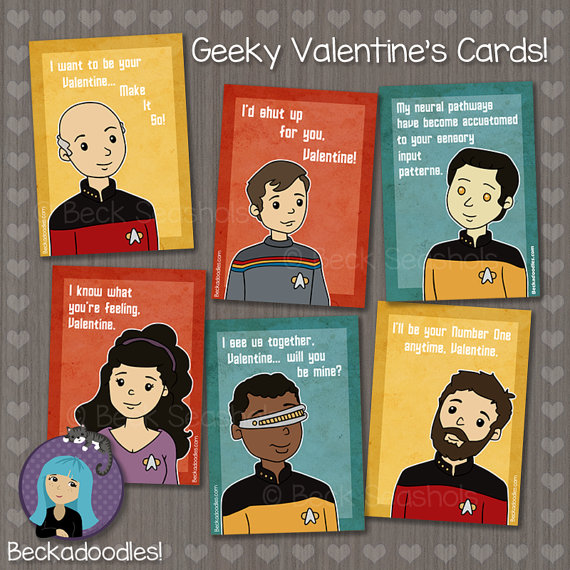 geeky Star Trek Valentine's Day Card