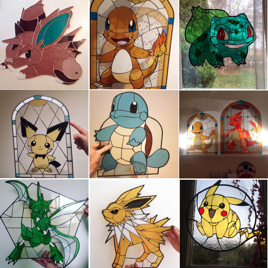 Pokemon stained glass art copy
