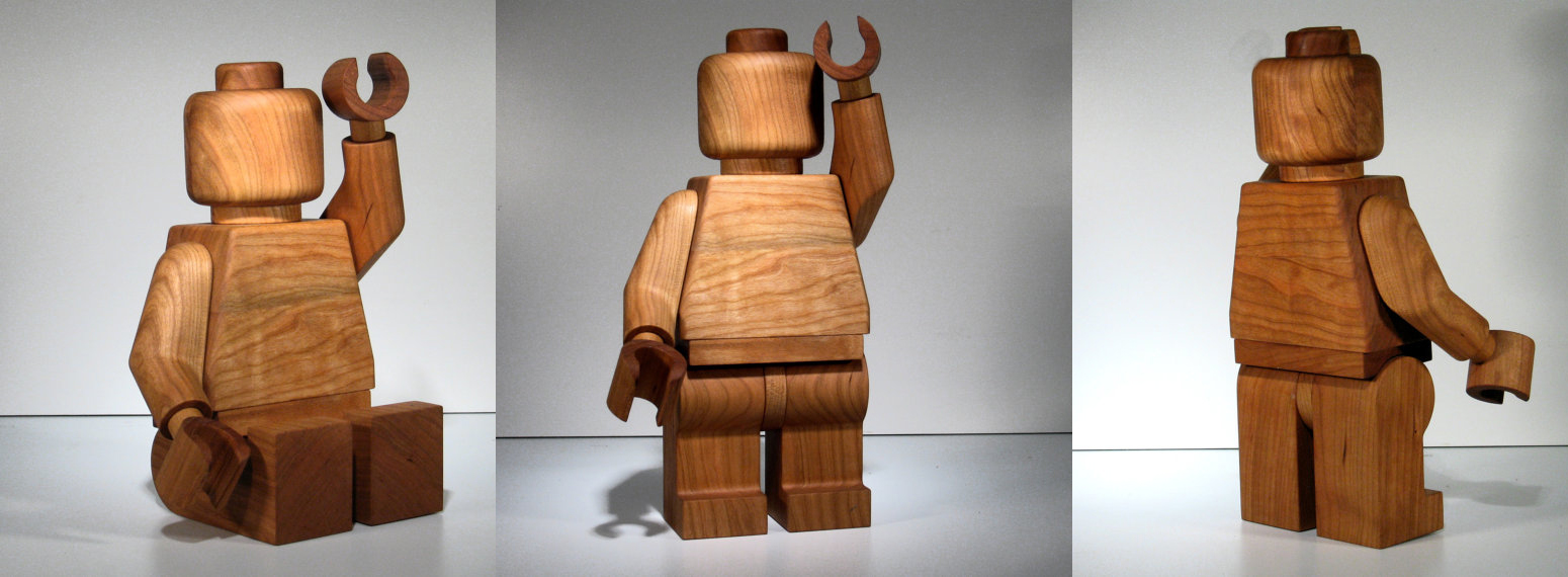 Hand Crafted Wooden LEGO Man 2