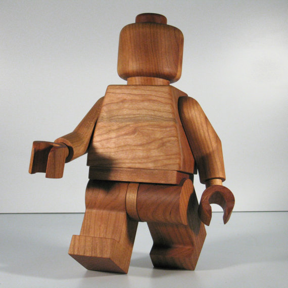 Hand Crafted Wooden LEGO Man