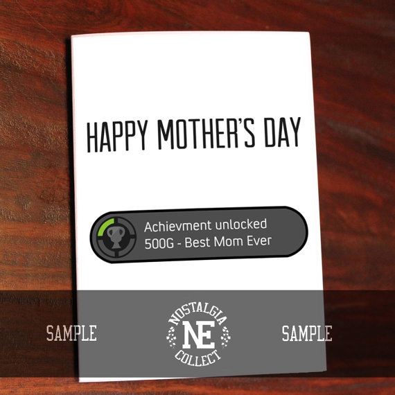 funny gamers mothers day card