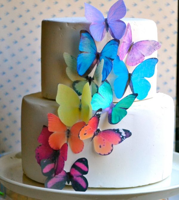 Edible Butterflies Cake & Cupcake Toppers