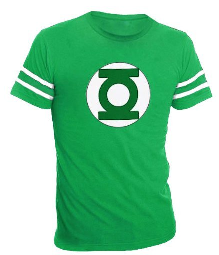 Green Lantern striped sleeves shirt