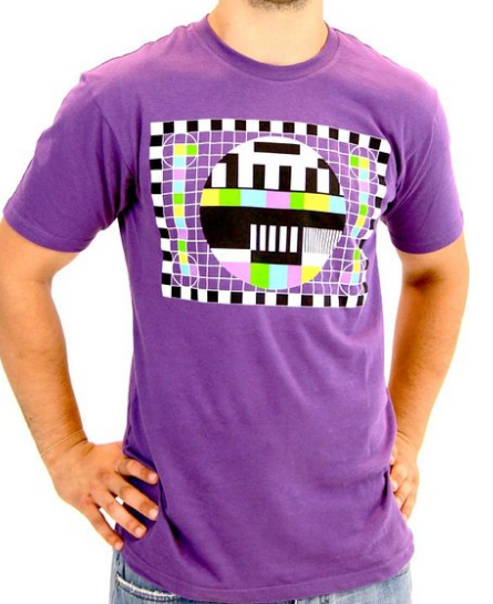 Sheldon Cooper Purple Test Pattern T-Shirt