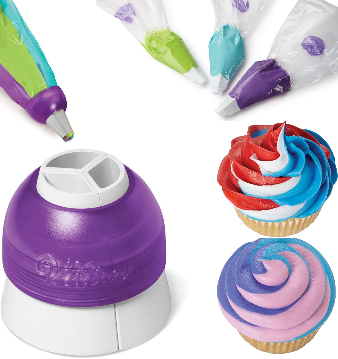 best gadget for baking decorating Cupcake Wilton 3-Color Coupler