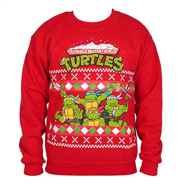 Teenage Mutant Ninja Turtles Ugly Christmas Sweater Red