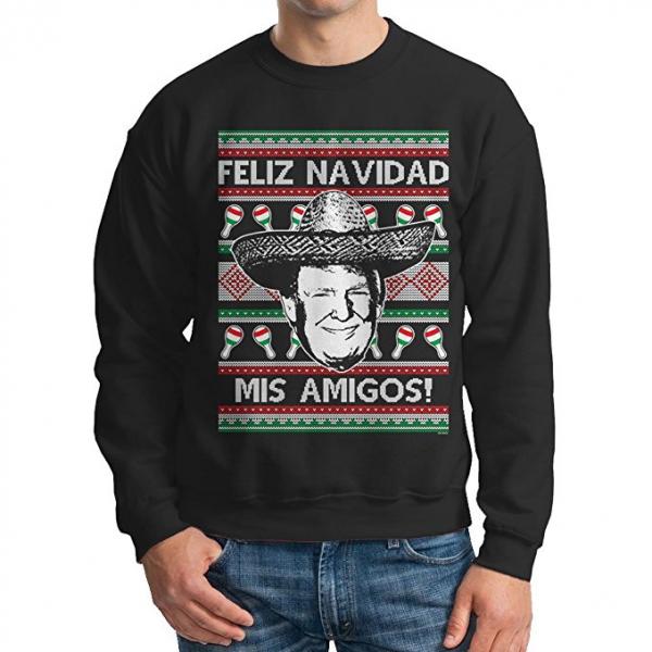 Donald Trump 'Feliz Navidad Mis Amigos' Ugly Christmas Sweater