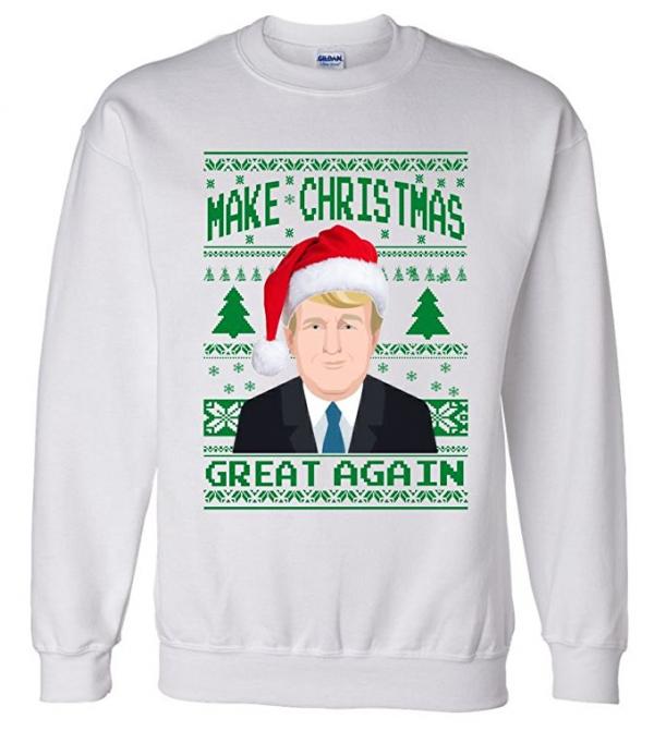 Donald Trump Making Christmas Great Again ugly Christmas Sweater (Full Color)
