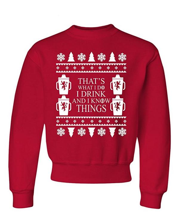 Game of Thrones 'I Drink and I Know Things' Ugly Christmas Sweater