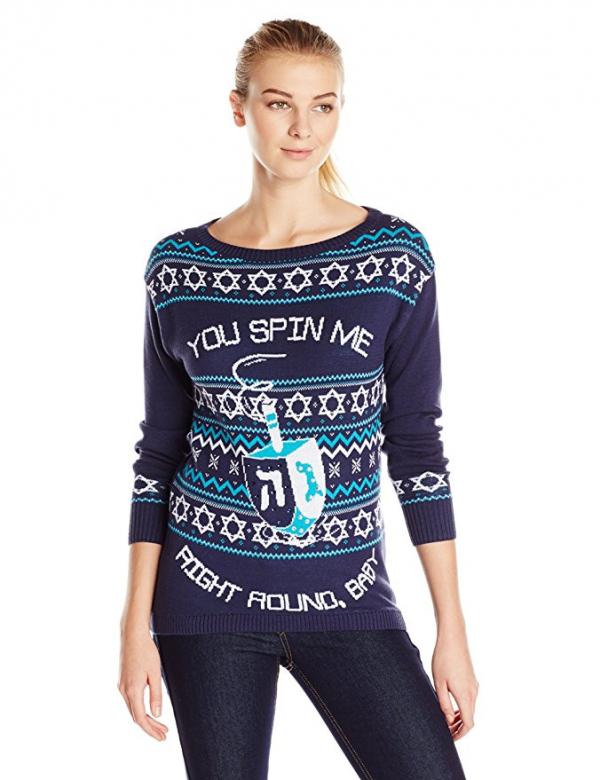Hanukkah 'U Spin Me' Dreidel Ugly Christmas Sweater