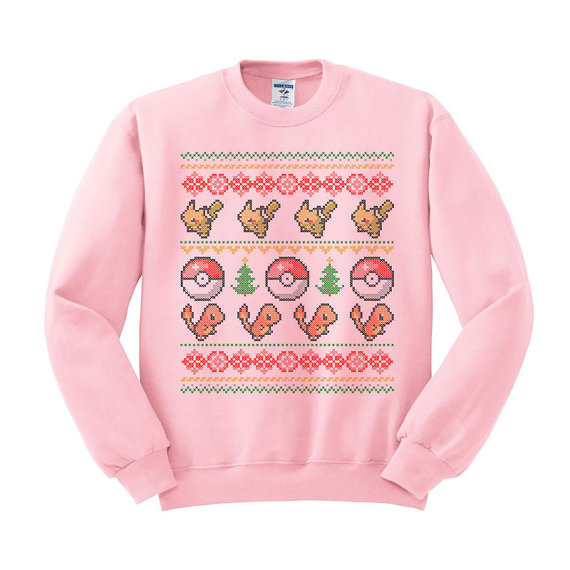 Pokemon Pikachu & Charmander Ugly Christmas Sweater