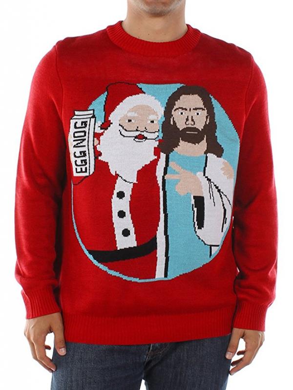 Santa & Jesus Friends Ugly Christmas Sweater