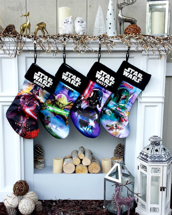 Star Wars Christmas Stockings Yoda Darth Vader Boba Fett