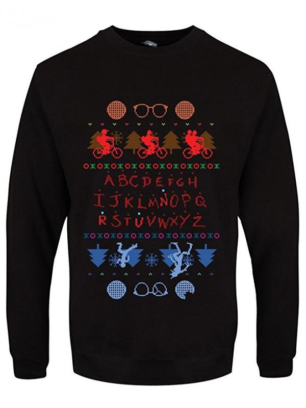 Stranger Things Bike Ride & Upside Down Ugly Christmas Sweater