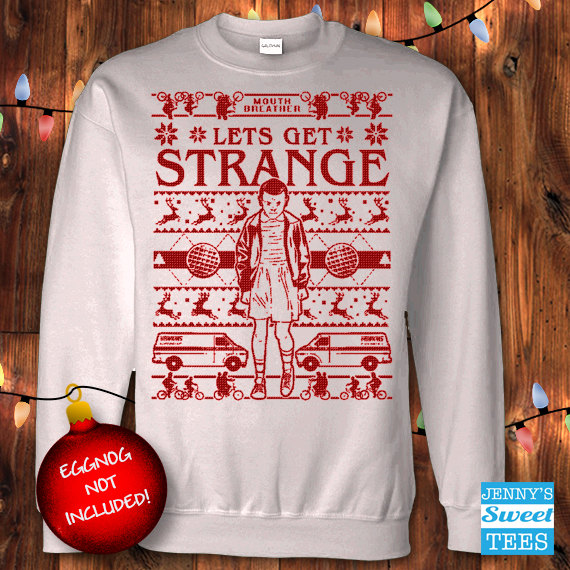 Stranger Things Let's Get Strange Ugly Christmas Sweater