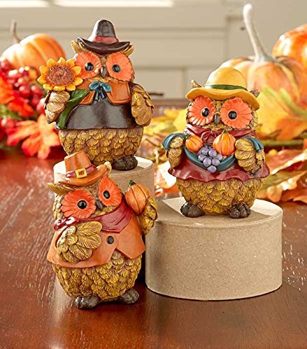 Thanksgiving Harvest Owls Set