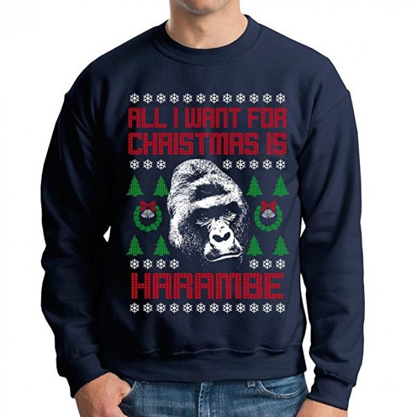 All I Want for Christmas is Harambe Sweater