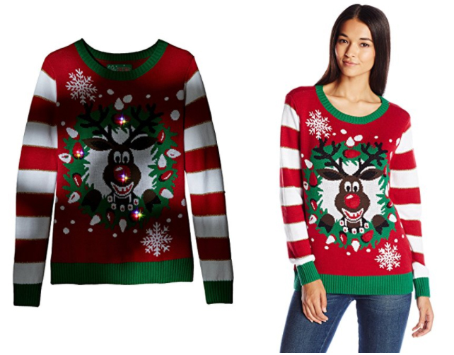 ugly-christmas-sweater-womens-light-up-reindeer-wreath