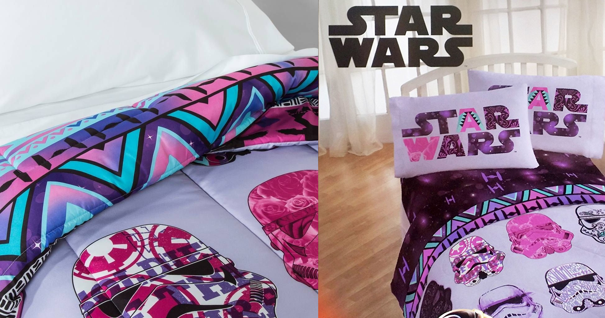 best-star-wars-girls-4-piece-bedding-set-reversible-comforter-and-sheets