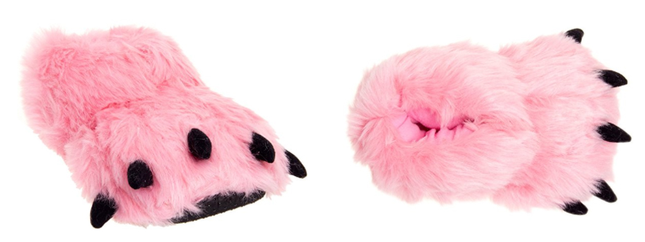 best-gift-ideas-for-mom-under-50-plush-bear-paw-animal-slippers