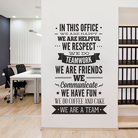 Office Typography Decal