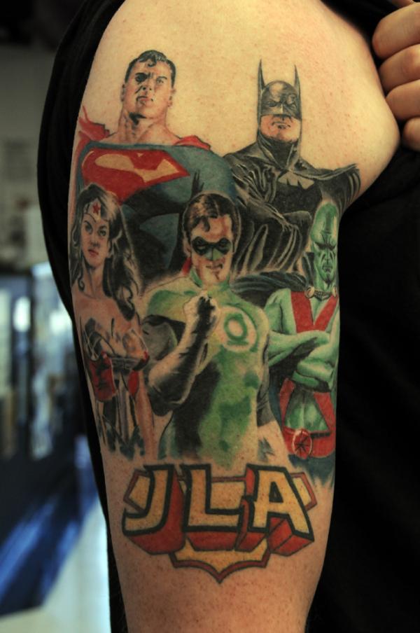 Old School Justice League Tattoo