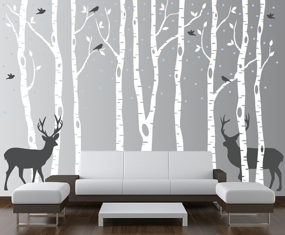 Snowy Forest Wall Decal