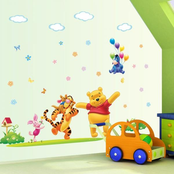 Winnie the Pooh Wall Decal With Eeyore Flying