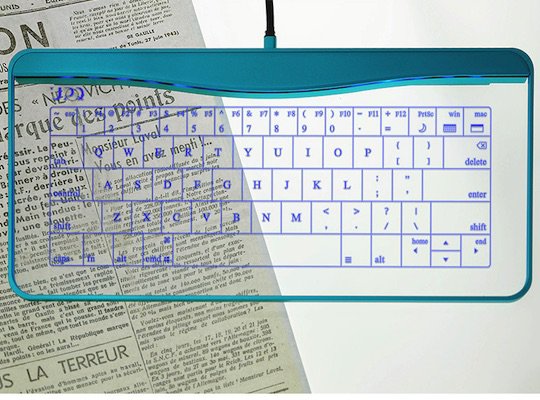 Best Funny Weird gadgets Q-gadget KB01 Touchpad Glass Keyboard