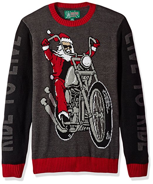 Bad to the Bone Santa Ugly Christmas Sweater