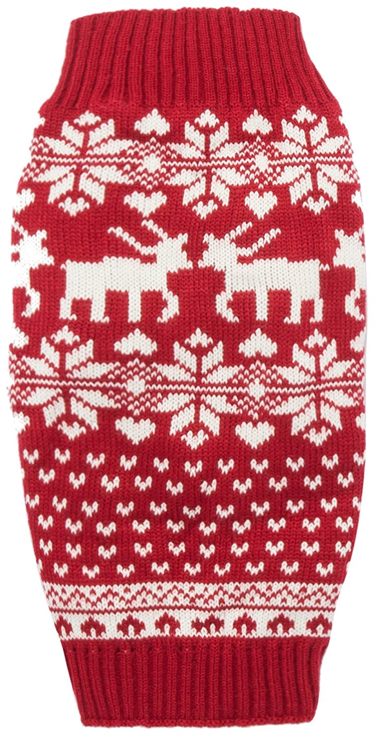 Kissing Reindeer Ugly Christmas Sweater for Dogs