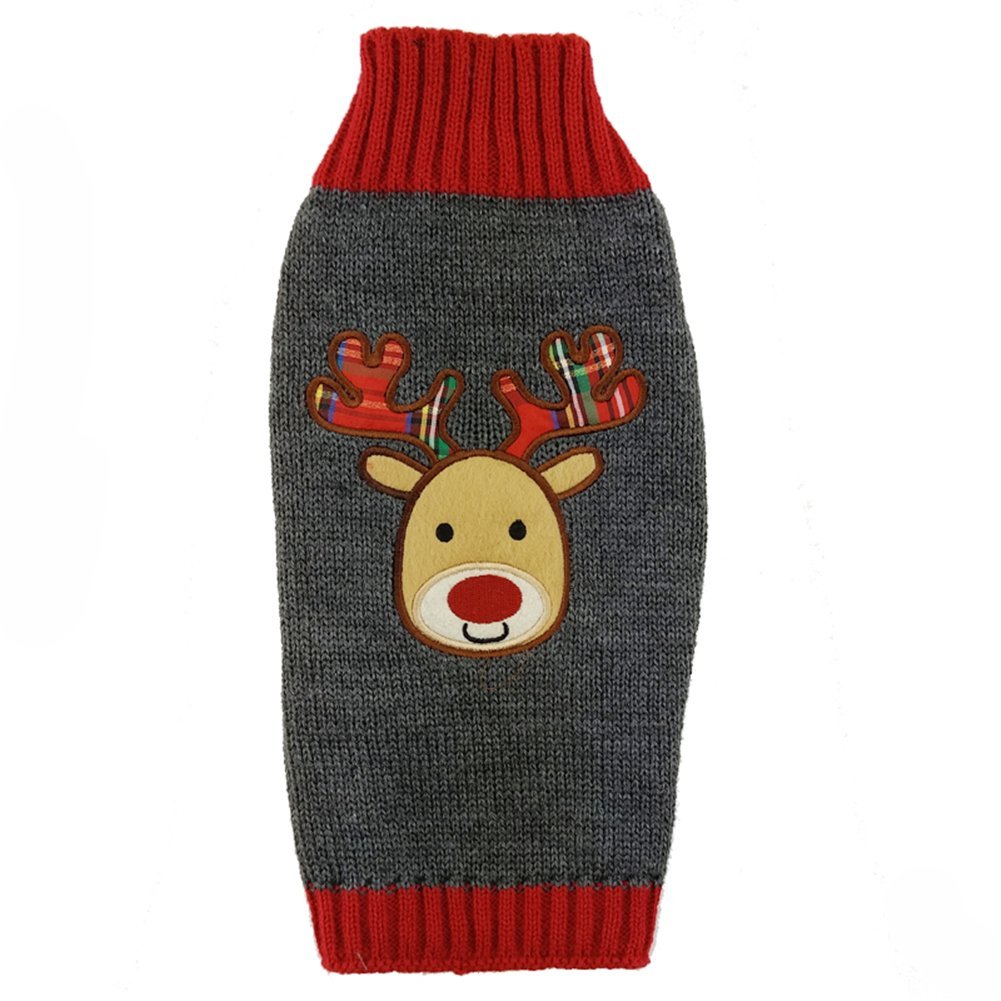 Smiling Reindeer Ugly Christmas Sweater for Dogs