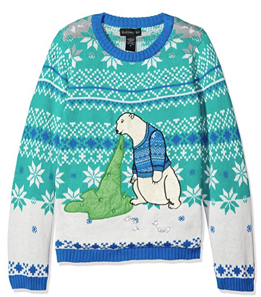 Vomiting Polar Bear Ugly Christmas Sweater