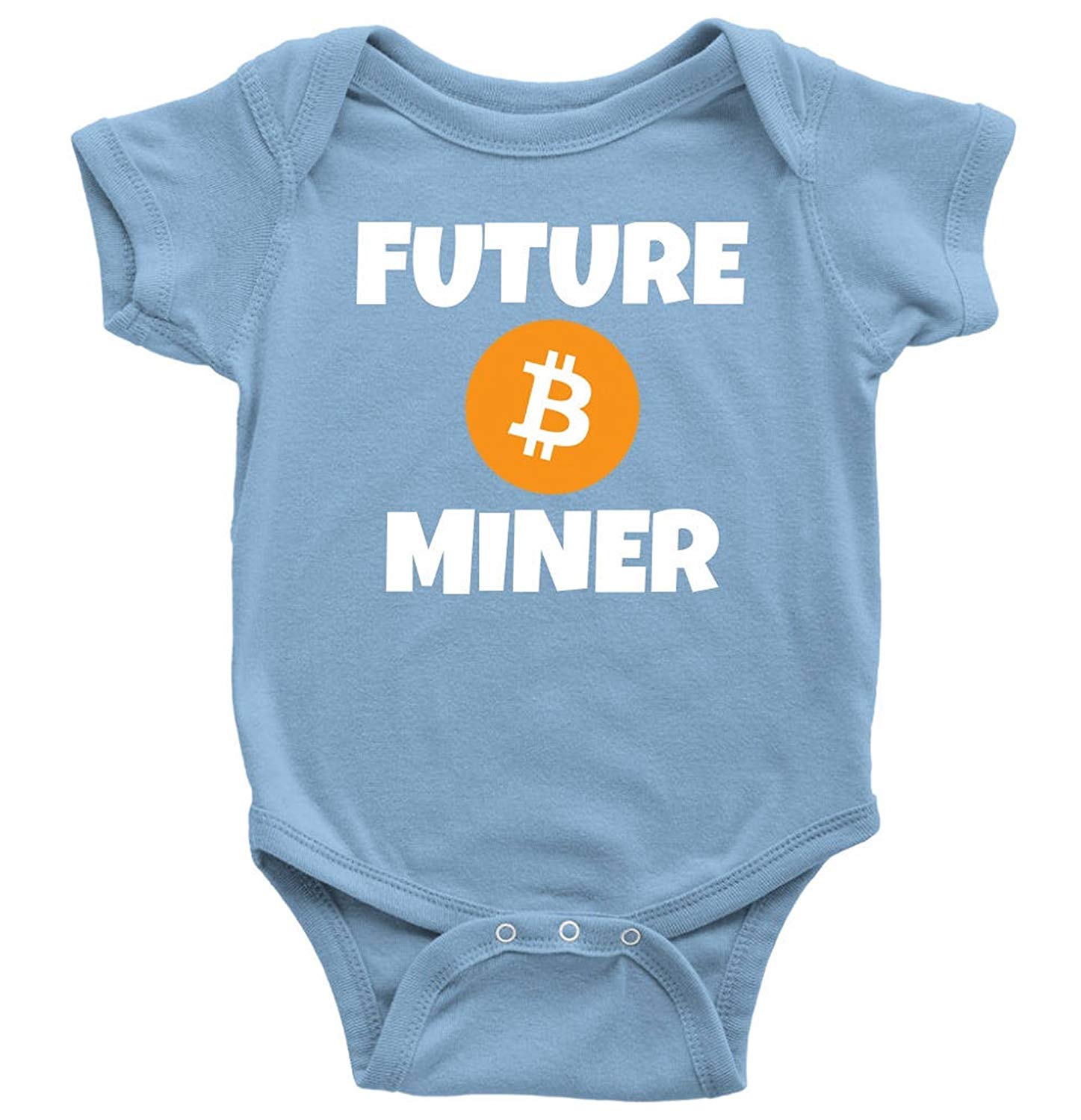 One-Piece Baby Bitcoin Shirt by InkCallies 