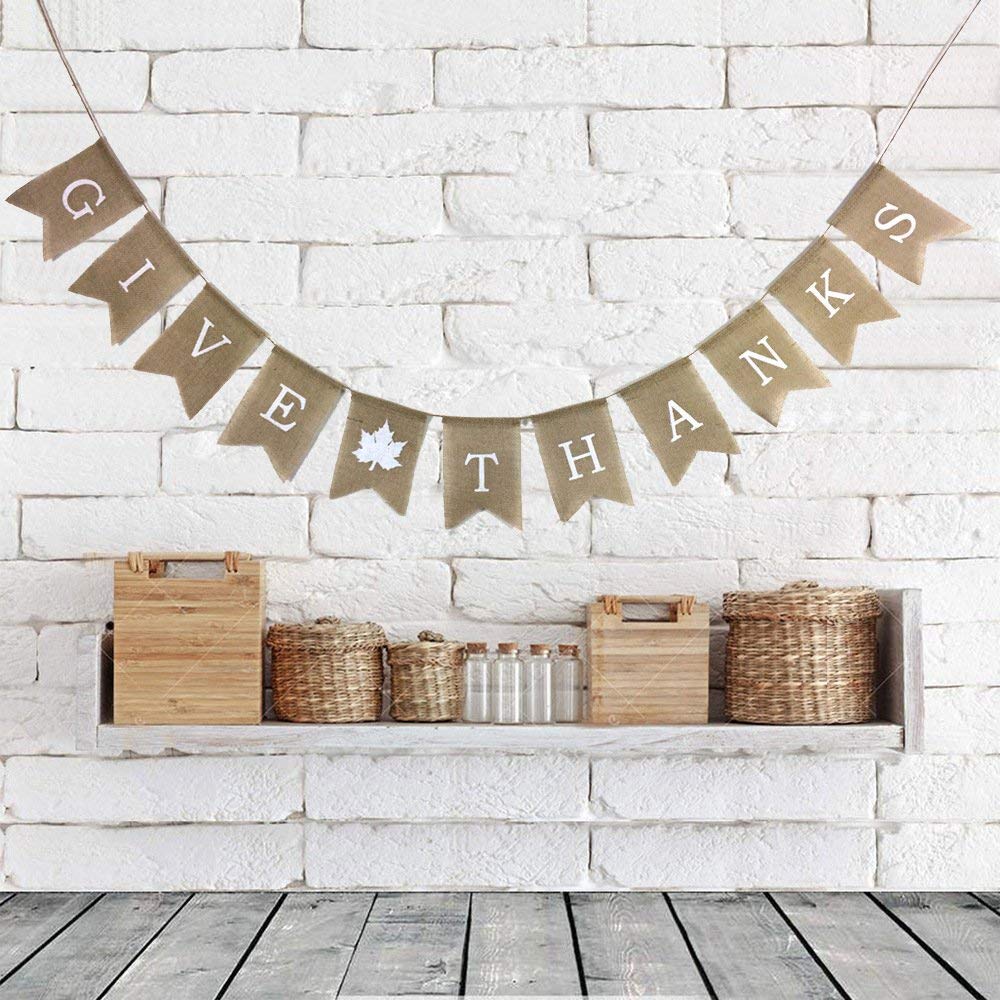 Give Thanks Thanksgiving Party Banner