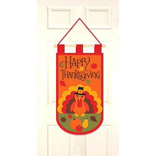 Happy Thanksgiving Turkey Door Banner