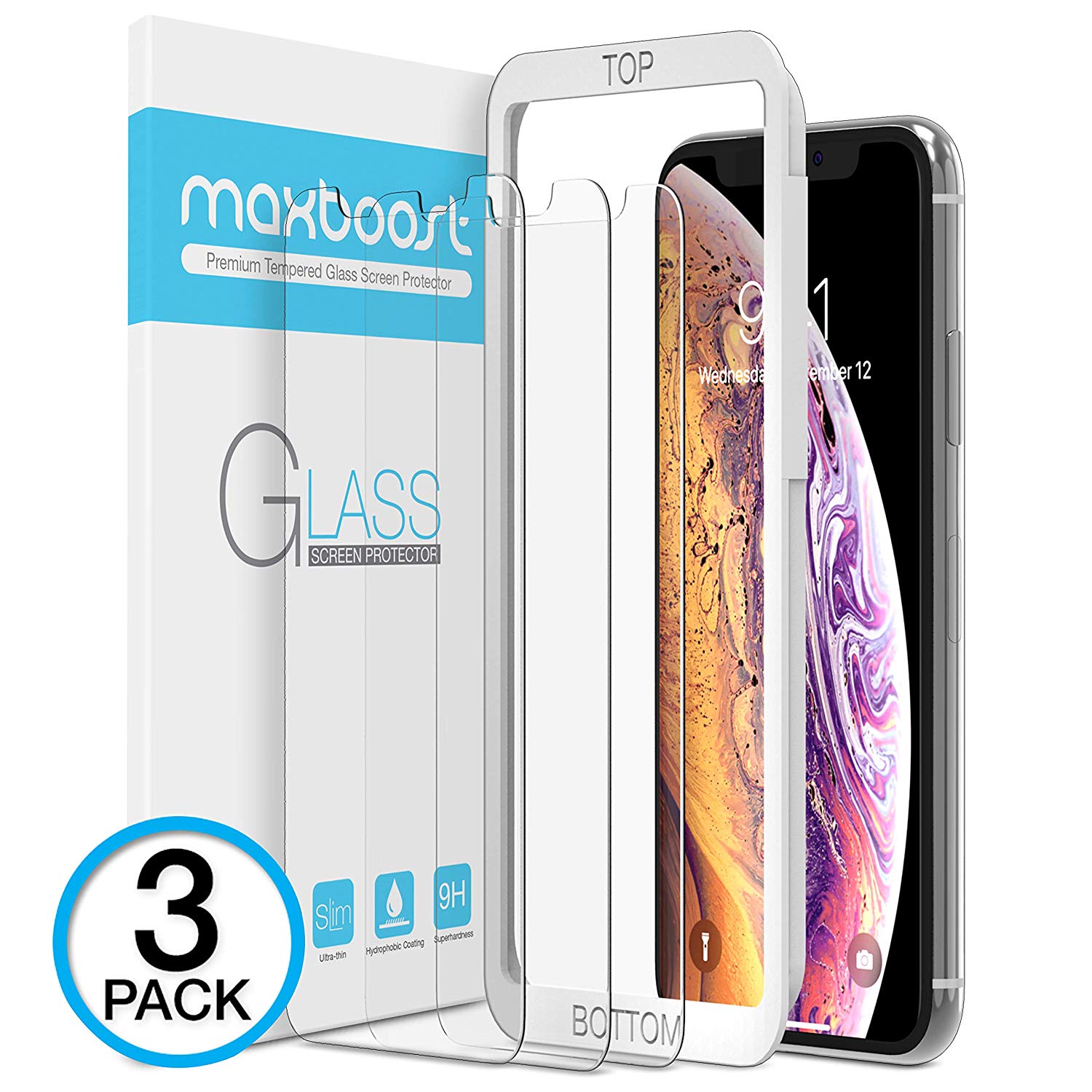 Maxboost Screen Protector for Apple iPhone XS & iPhone X