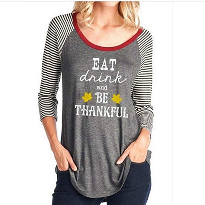 Eat, Drink & Be Thankful Thanksgiving T-Shirt