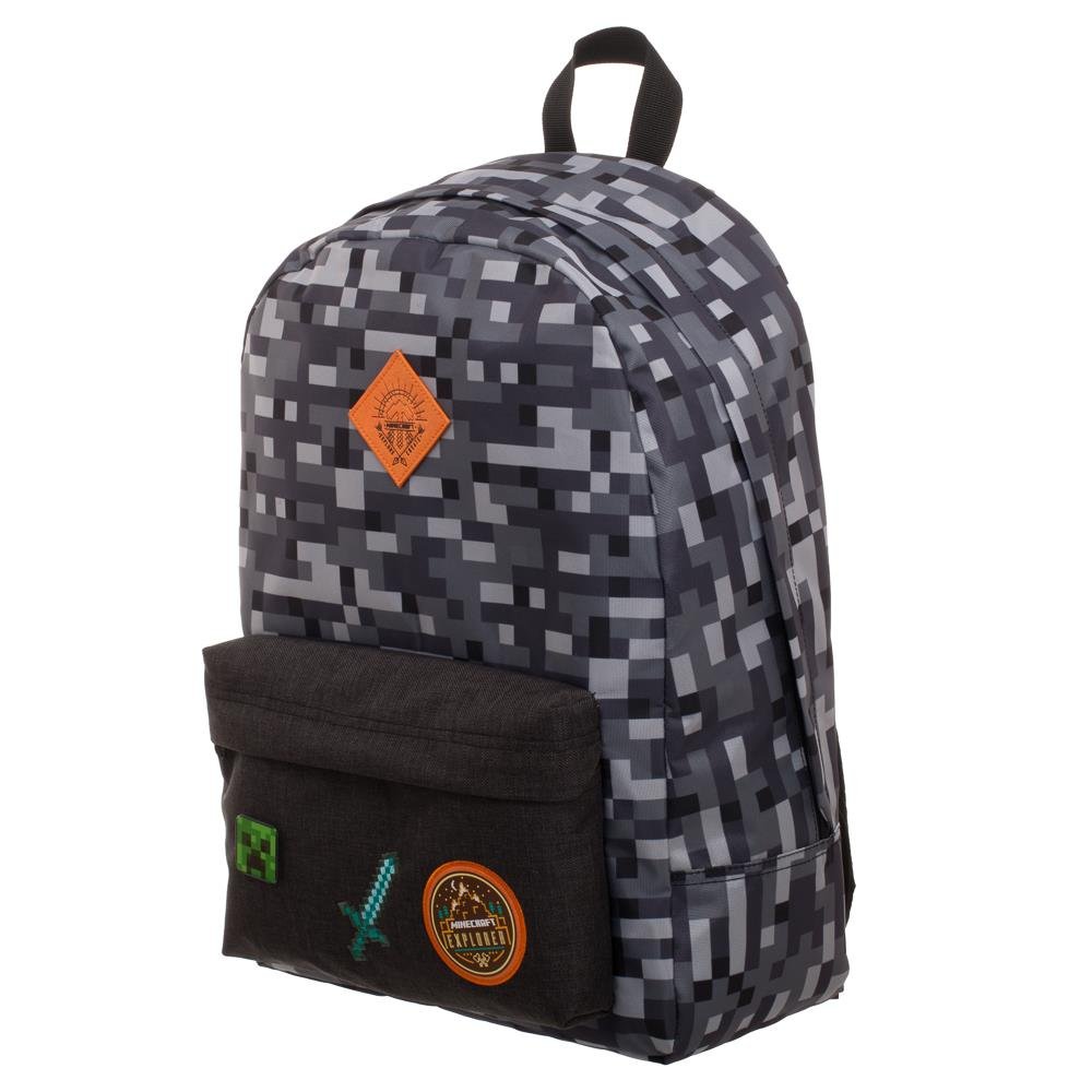 Minecraft Camo Gray Backpack