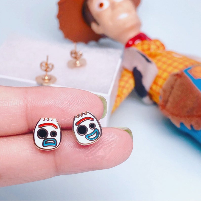 Geeky Forky Toy Story Movie Stud Earrings