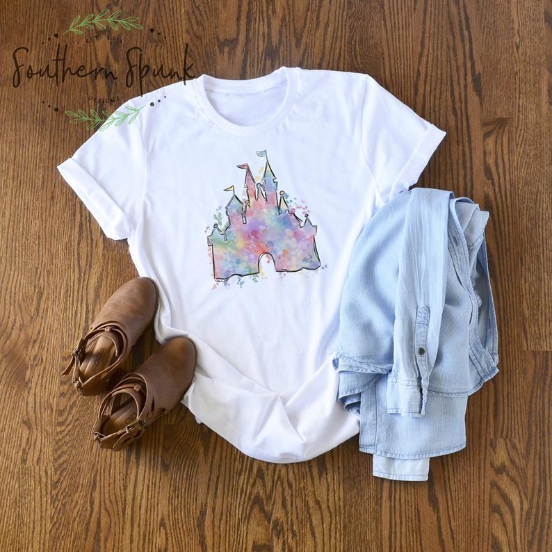 Disney World Castle UNISEX SHIRT, Disney Shirt, Minimalist Disney Shirt,  Disney Castle Shirt, Adult Disney Shirt, Cute Disney Shirt 